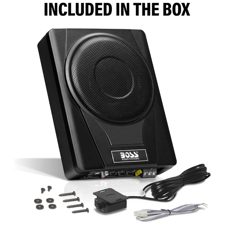 BOSS Audio 8" Under Seat Car Subwoofer 800W Power for Trucks and Cars, BASS8 - VMInnovations