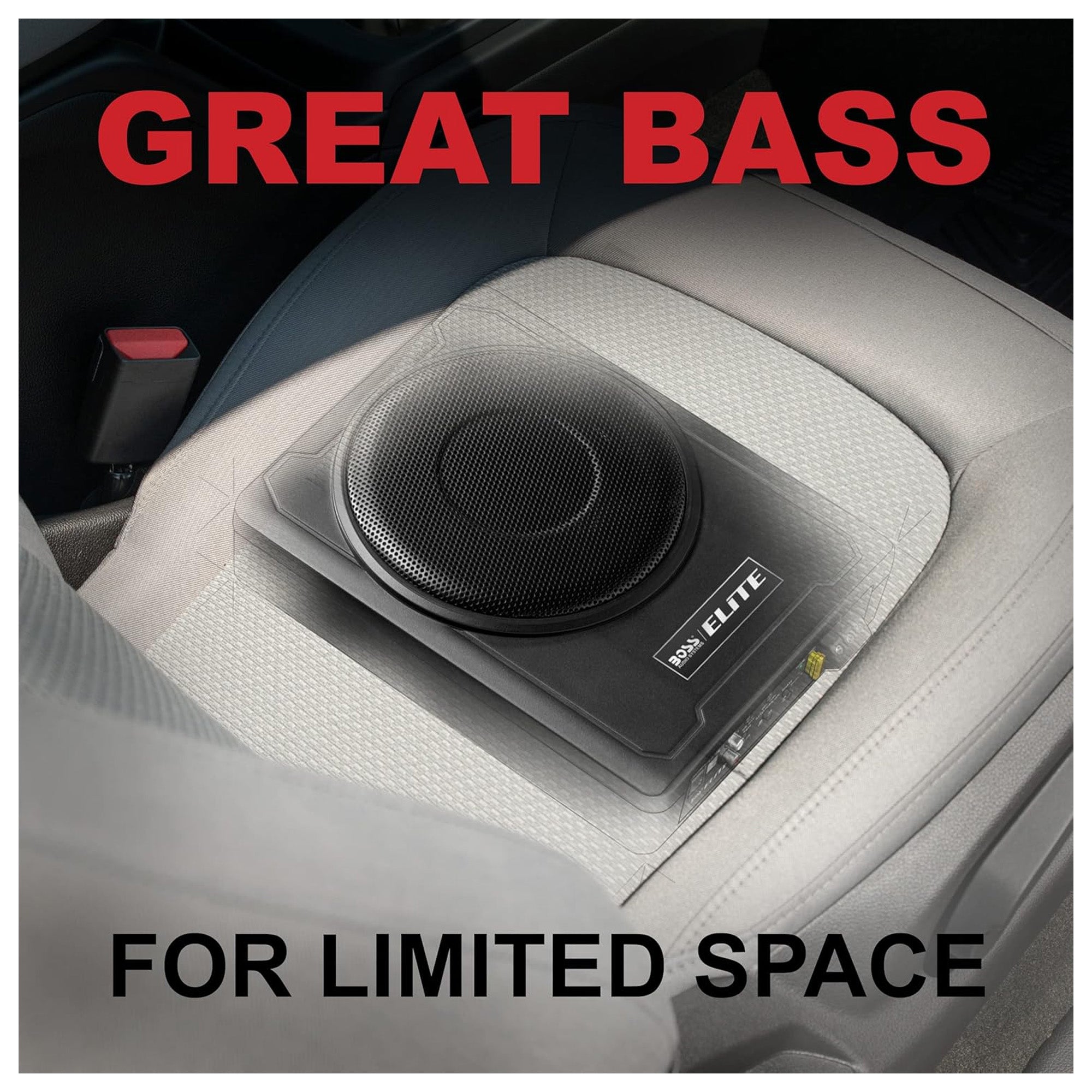 BOSS ELITE 8" Powered Car Subwoofer and SOUNDSTORM AKS8 8 Gauge Car Amplifier