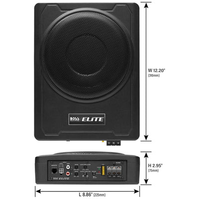 BOSS ELITE 8" Powered Car Subwoofer and SOUNDSTORM AKS8 8 Gauge Car Amplifier