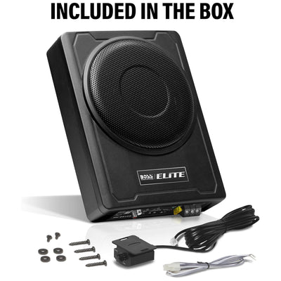 BOSS ELITE 8" Powered Car Subwoofer and SOUNDSTORM AKS8 8 Gauge Car Amplifier