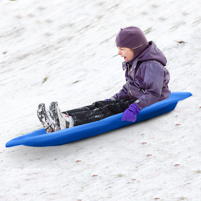 Gracious Living H2O! Raptor Boggan, Plastic Snow Sled for Kids and Adults, Blue (Open Box) - VMInnovations