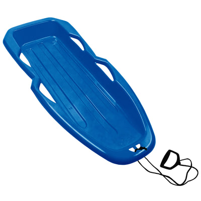 Gracious Living H2O! Raptor Boggan, Plastic Snow Sled for Kids and Adults, Blue (Open Box) - VMInnovations