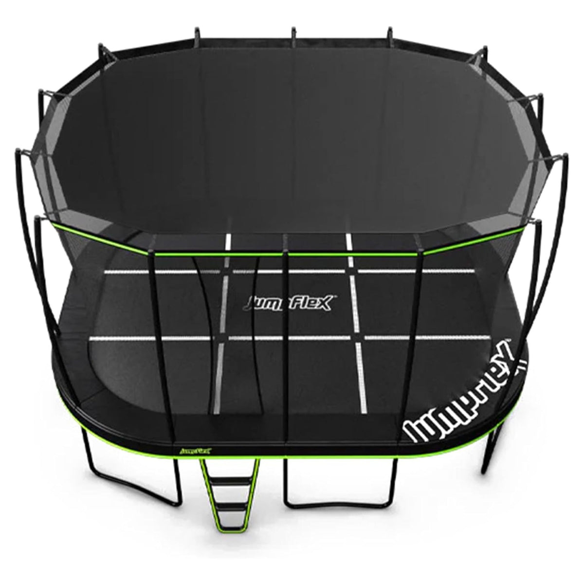 JumpFlex MEGA 17' Trampoline Outdoor Jumping Play Set w/ SMARTSHADE Canopy Cover