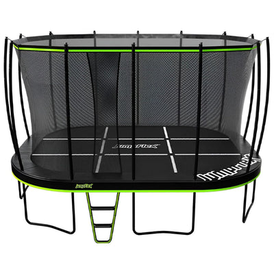 JumpFlex MEGA 17' Trampoline Outdoor Jumping Play Set w/ SMARTSHADE Canopy Cover