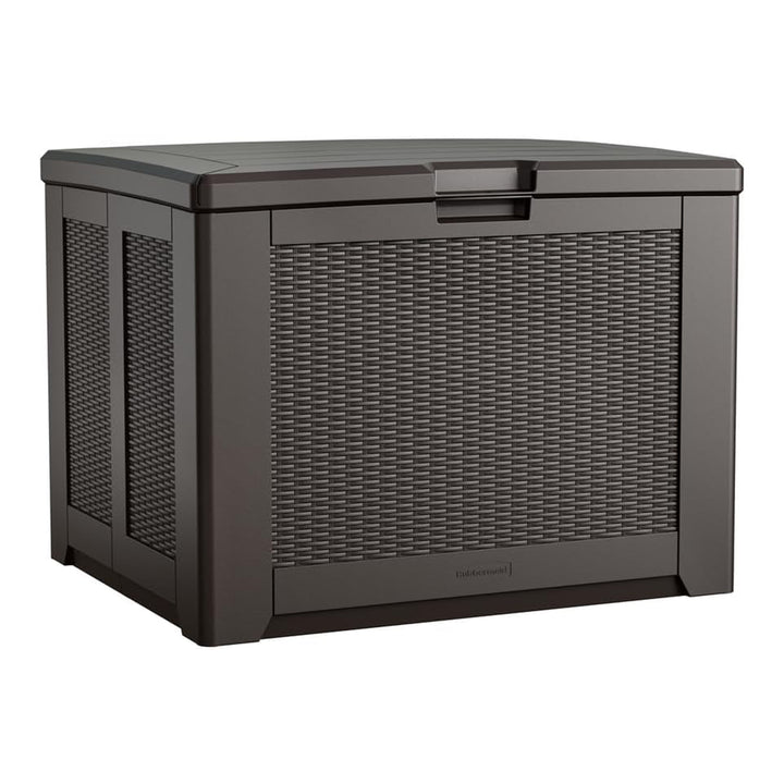 Rubbermaid Medium Storage Deck Box, Outdoor Resin Organizer, 74 Gallon, Brown