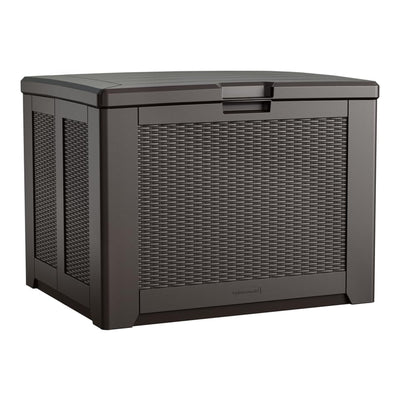 Rubbermaid Medium Storage Deck Box, Outdoor Resin Organizer, 74 Gal (Open Box)
