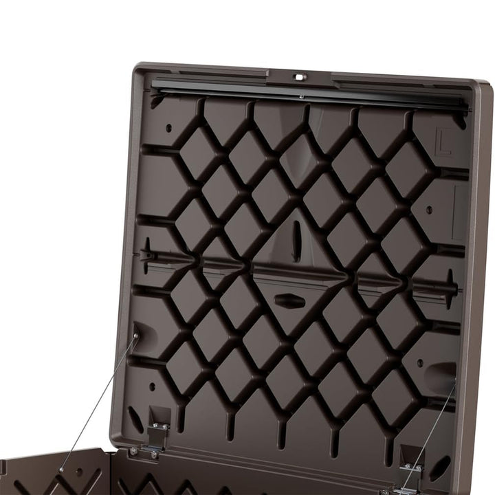 Rubbermaid Medium Storage Deck Box, Outdoor Resin Organizer, 74 Gallon, Brown