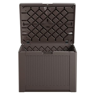 Rubbermaid Medium Storage Deck Box, Outdoor Resin Organizer, 74 Gal (Open Box)