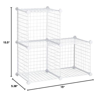 Rubbermaid 3pc Storage Stackable Cube Set, Multi-Use Home Organizers (Open Box) - VMInnovations