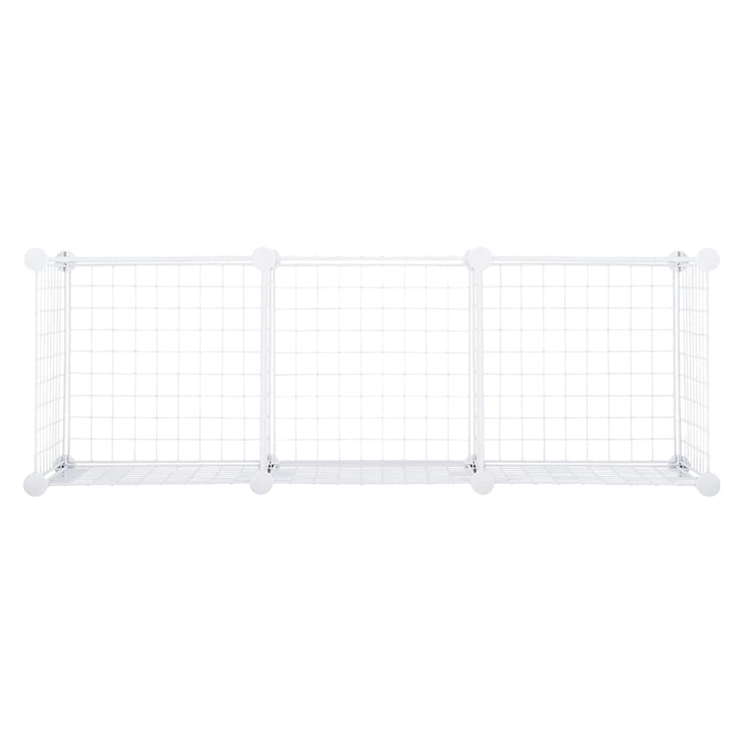 Rubbermaid 3 Piece Storage Stackable Cube Set, Multi-Use Home Organizers, White