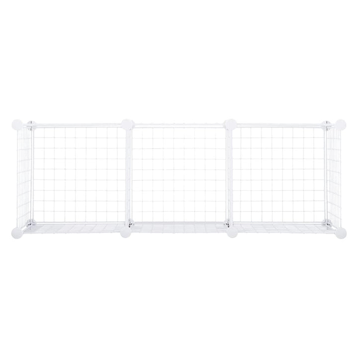 Rubbermaid 3 Piece Storage Stackable Cube Set, Multi-Use Home Organizers, White