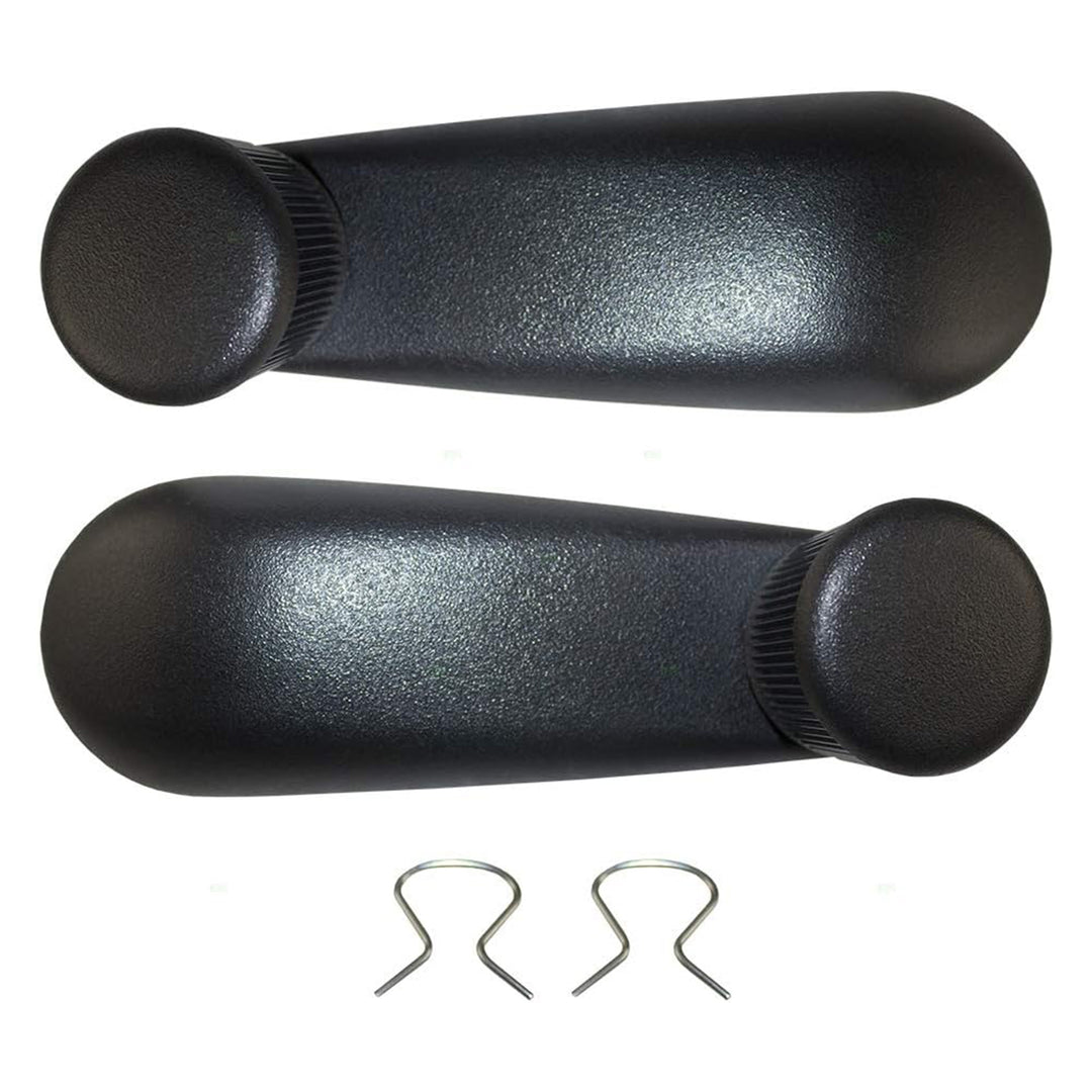 Brock 2 Pack Manual Window Crank Handles, Front or Rear Left and Right, Black