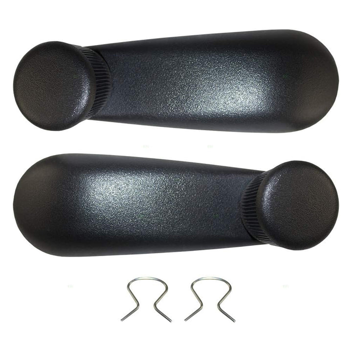 Brock 2 Pack Manual Window Crank Handles, Front or Rear Left and Right, Black