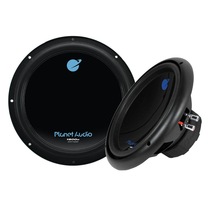 Planet Audio AC12D 12" 1800 W 4 Ohm Dual Voice Coil Car Audio Subwoofer (2 Pack)