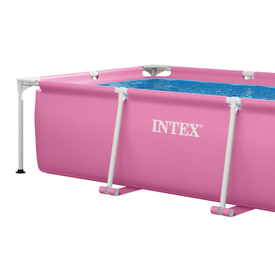 Intex 8.5' x 26" Rectangular Frame Above Ground Outdoor Swimming Pool, (Used)