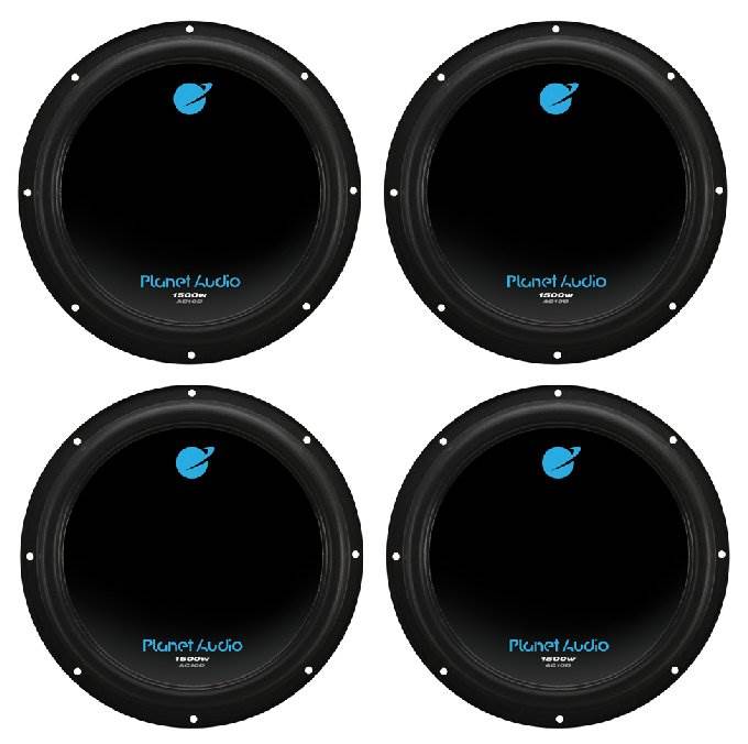 4) PLANET AUDIO AC10D 10" 6000W Power Car Audio Subwoofers Power Subs Woofers - VMInnovations