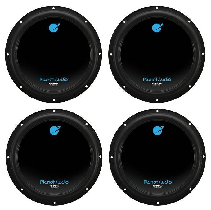 4) PLANET AUDIO AC10D 10" 6000W Power Car Audio Subwoofers Power Subs Woofers