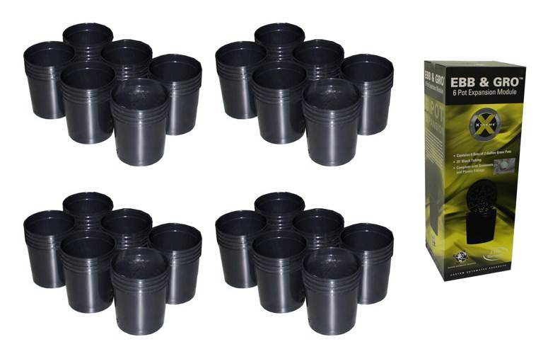 NEW! (4) C.A.P EBB-EXP6 EBB & GRO Grow Flow 6 Pot Site Hydroponic Expansion Kits