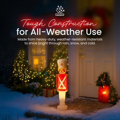 Union Products 31" Light-Up Christmas Toy Soldier, Outdoor Holiday Decor, 2 Pack - VMInnovations