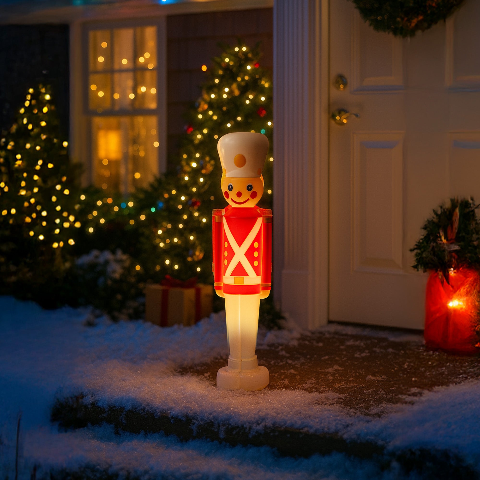 Union Products 31" Light-Up Christmas Toy Soldier, Outdoor Holiday Decor, 2 Pack - VMInnovations