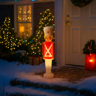 Union Products 31" Light-Up Christmas Toy Soldier, Outdoor Holiday Decor, 2 Pack - VMInnovations