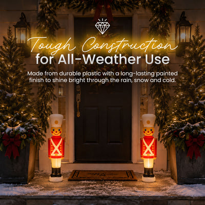 Union Products 31" Light-Up Christmas Toy Soldier, Outdoor Holiday Decoration - VMInnovations