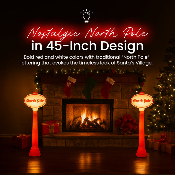 Union Products 76940 45" Blow Mold North Pole Lighted Christmas Yard Decoration