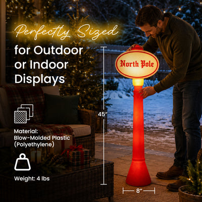 Union Products 76940 45" Blow Mold North Pole Lighted Christmas Yard Decoration - VMInnovations