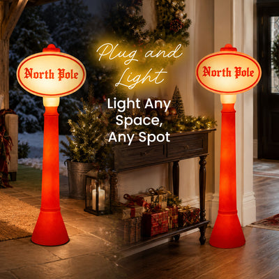 Union Products 76940 45" Blow Mold North Pole Lighted Christmas Yard Decoration - VMInnovations