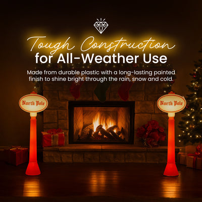 Union Products 76940 45" Blow Mold North Pole Lighted Christmas Yard Decoration - VMInnovations