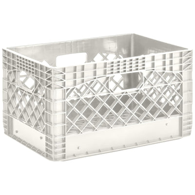 Juggernaut 24 Qt Storage Milk Crates Plastic Stackable Containers (Open Box) - VMInnovations