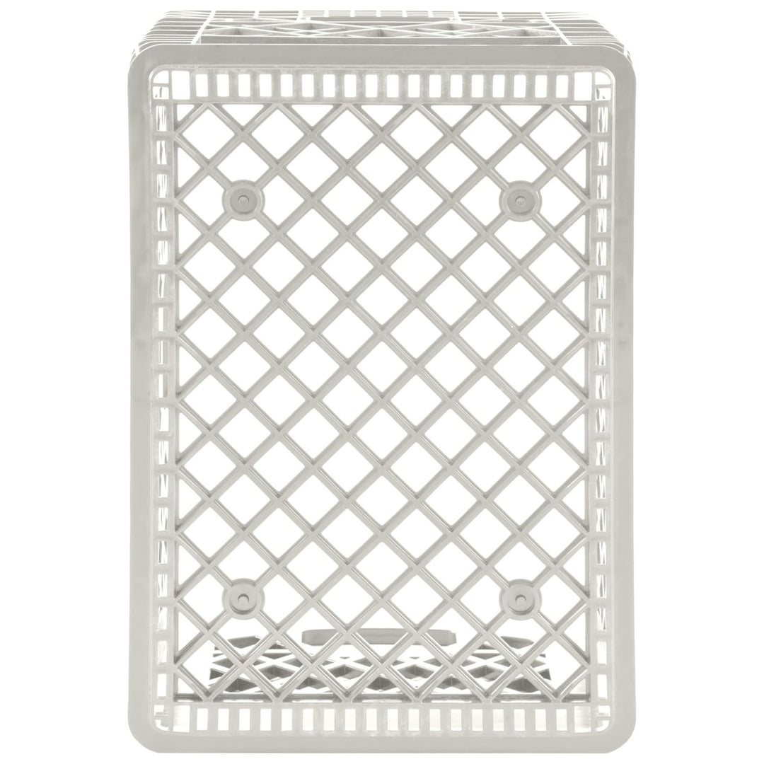 Juggernaut 24 Qt Storage Milk Crates Plastic Stackable Containers, White, 3 Pack