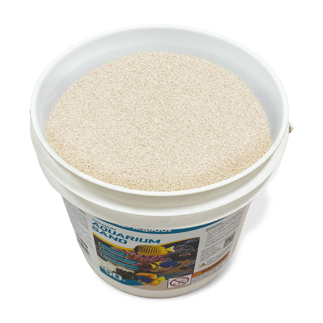 Aqua Joe Premium Aquarium Sand for Freshwater & Saltwater Tanks, 50 lbs. Bucket