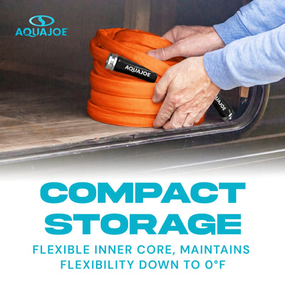 Aqua Joe FiberJacket Garden Hose, Kink-Resistant, 75' x 3/4" Diameter (Used) - VMInnovations