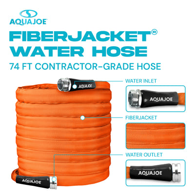 Aqua Joe FiberJacket Garden Hose, Kink-Resistant, 75' x 3/4" Diameter (Used) - VMInnovations