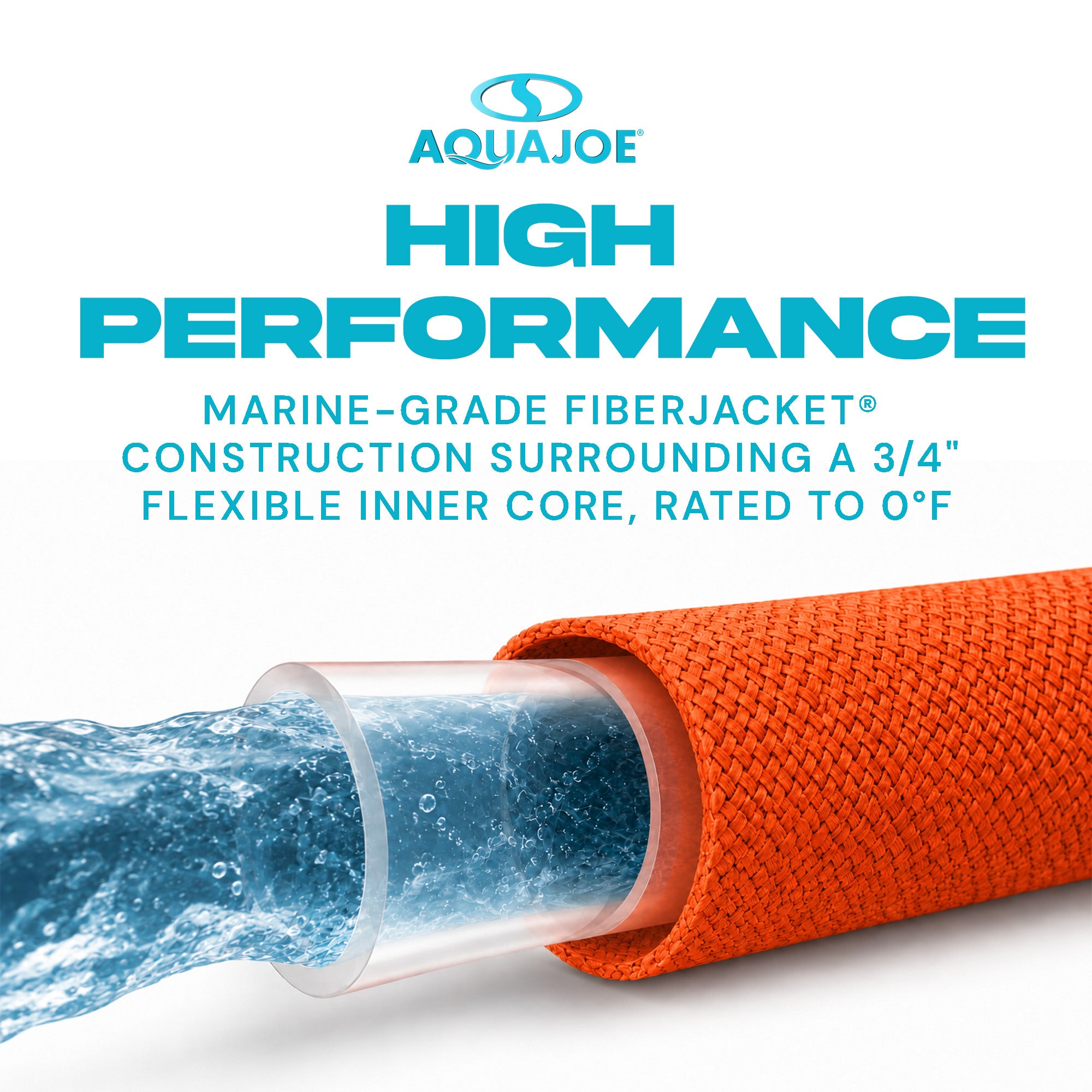 Aqua Joe FiberJacket Garden Hose, Kink-Resistant, 75' x 3/4" Diameter (Used) - VMInnovations