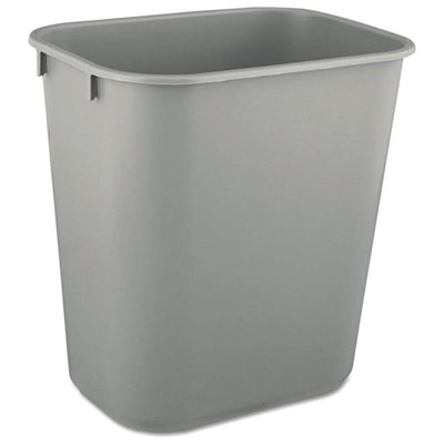 Rubbermaid Deskside Wastebasket, Versatile Plastic Trash Can, 3.5 Gallon, Gray - VMInnovations