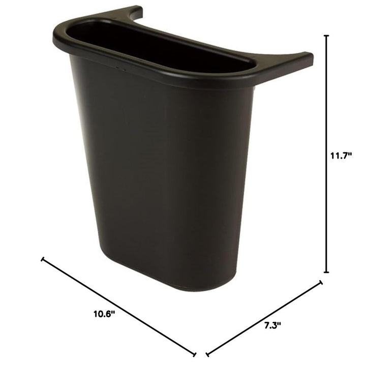 Rubbermaid Resin Deskside Wastebasket, Small Plastic Trash Can, Black, 4 Pack - VMInnovations
