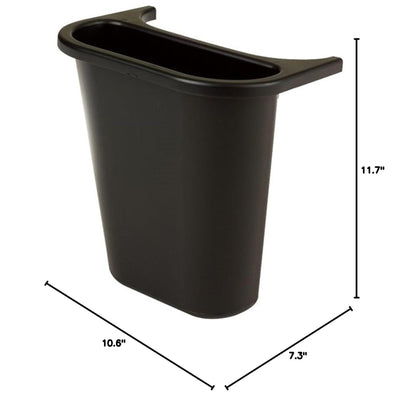Rubbermaid Resin Deskside Wastebasket, Small Plastic Trash Can, Black, 6 Pack