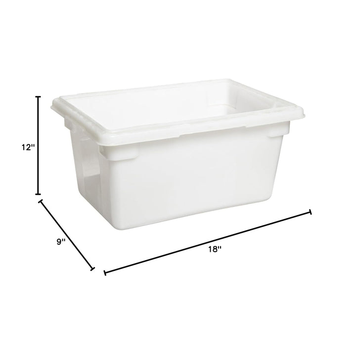 Rubbermaid Food Storage Tote Box, Freezer/Dishwasher Safe, 5 Gal, White, 6 Pack