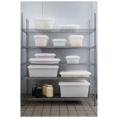 Rubbermaid Food Storage Tote Box, Freezer/Dishwasher Safe, 5 Gal, White, 6 Pack - VMInnovations