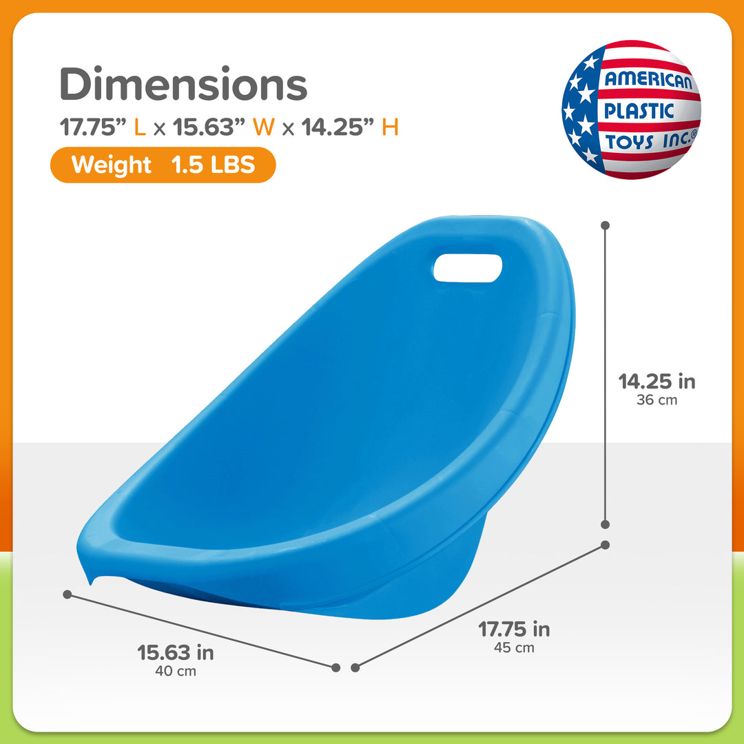 American Plastic Toys 2 Pack Scoop Rocker, Durable Egg-Shaped Kids Chair, Blue