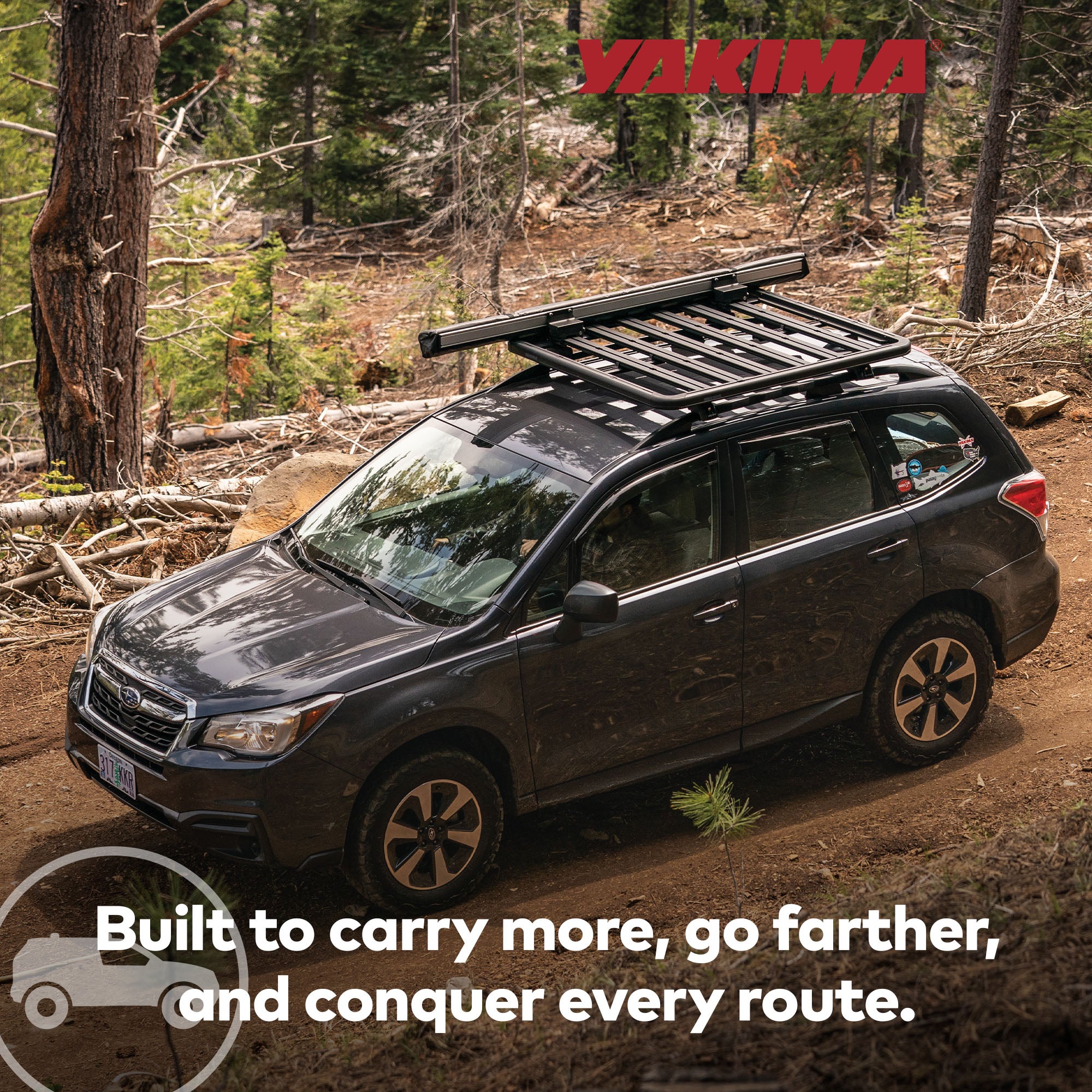 Yakima 84x62 Inch LockNLoad Heavy Duty Roof Rack Platform with Horizontal Slats - VMInnovations