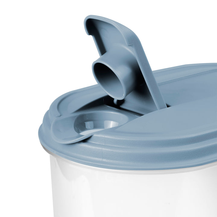 Sterilite 1 Gallon Plastic Hinged Pitcher with Comfort Grip Handle, Blue, 6 Pack