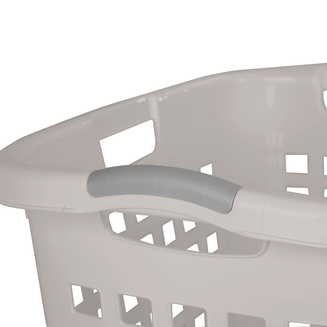 Sterilite Ultra Easy Carry Plastic Laundry Basket, 2.1 Bushel, Grey, 4 Pack