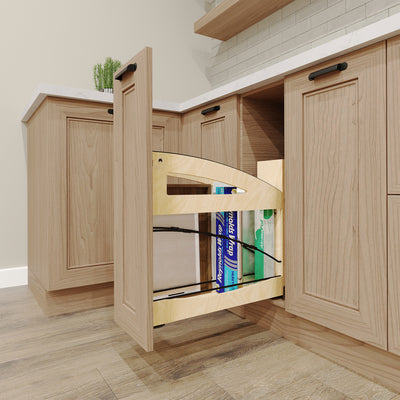 Rev-A-Shelf Foil Wrap Pullout Organizer w/ Soft-Close for 9" Base Cabinets