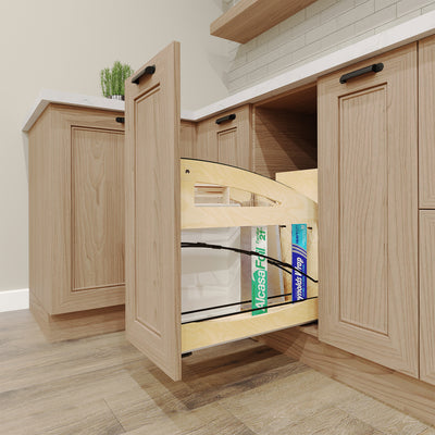 Rev-A-Shelf Foil Wrap Pullout Organizer w/ Soft-Close for 12" Base Cabinets