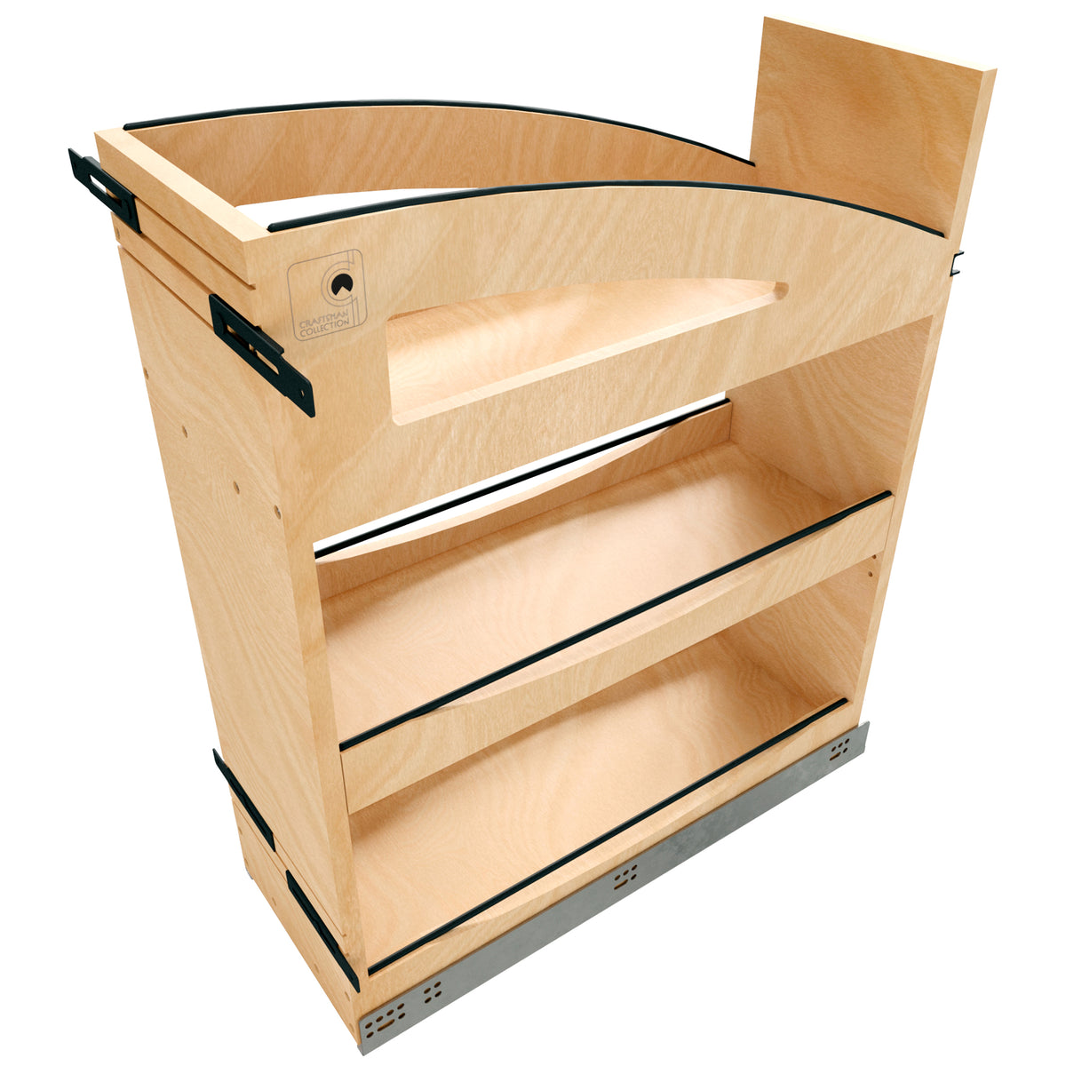 Rev-A-Shelf Maple Pullout Organizer with Soft-Close for 12” Base Cabinets
