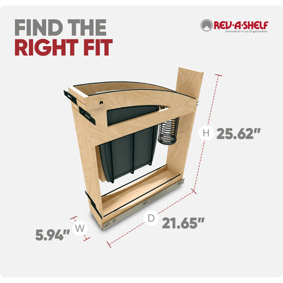 Rev-A-Shelf Knife Pullout Organizer with Soft-Close for 9" Base Cabinets - VMInnovations