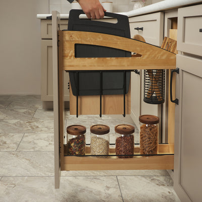 Rev-A-Shelf Knife Pullout Organizer with Soft-Close for 9" Base Cabinets